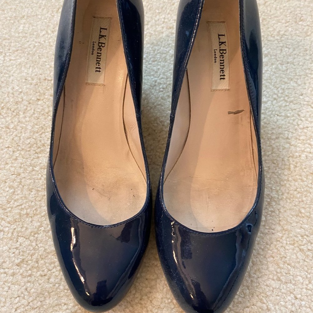LK Bennett Dark Blue Patent Heels